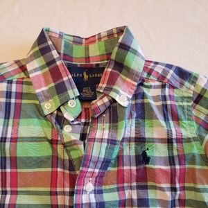 2T Plaid Button up Polo